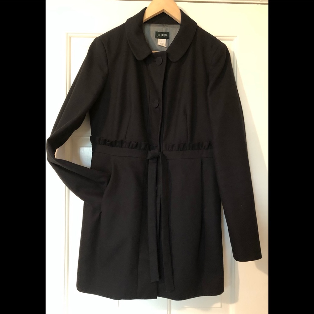J Crew Black Vintage Pea Coat- 10